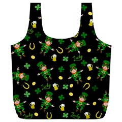 St Patricks Day Pattern Full Print Recycle Bags (l)  by Valentinaart