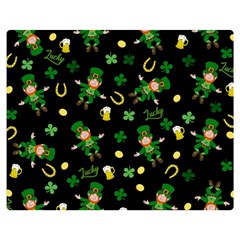 St Patricks Day Pattern Double Sided Flano Blanket (medium)  by Valentinaart