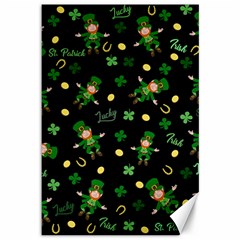 St Patricks Day Pattern Canvas 12  X 18   by Valentinaart