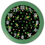 St Patricks day pattern Color Wall Clocks Front