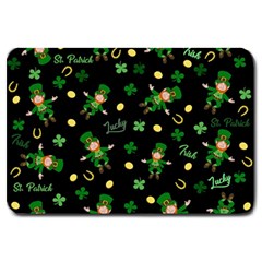 St Patricks Day Pattern Large Doormat  by Valentinaart