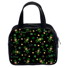 St Patricks Day Pattern Classic Handbags (2 Sides) by Valentinaart