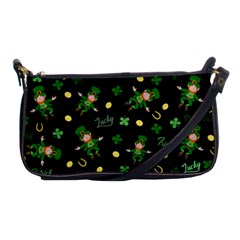 St Patricks Day Pattern Shoulder Clutch Bags by Valentinaart