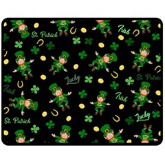 St Patricks Day Pattern Fleece Blanket (medium)  by Valentinaart