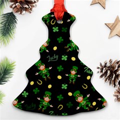 St Patricks Day Pattern Christmas Tree Ornament (two Sides) by Valentinaart