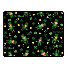 St Patricks Day Pattern Double Sided Fleece Blanket (small)  by Valentinaart