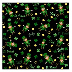 St Patricks Day Pattern Large Satin Scarf (square) by Valentinaart