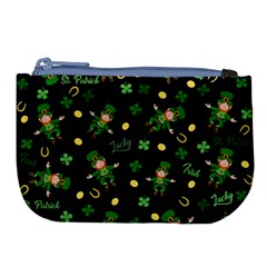 St Patricks Day Pattern Large Coin Purse by Valentinaart