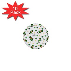 St Patricks Day Pattern 1  Mini Buttons (10 Pack)  by Valentinaart