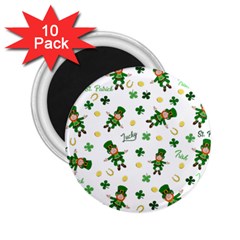 St Patricks Day Pattern 2 25  Magnets (10 Pack)  by Valentinaart