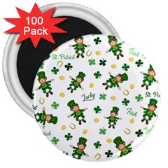 St Patricks Day Pattern 3  Magnets (100 Pack) by Valentinaart