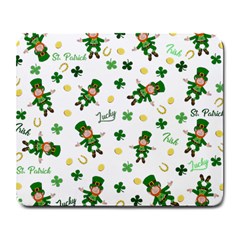 St Patricks Day Pattern Large Mousepads by Valentinaart