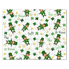 St Patricks Day Pattern Rectangular Jigsaw Puzzl by Valentinaart