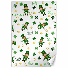 St Patricks Day Pattern Canvas 12  X 18   by Valentinaart