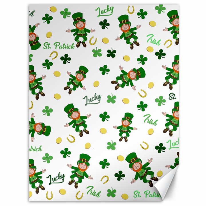 St Patricks day pattern Canvas 36  x 48  