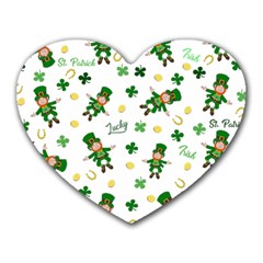 St Patricks Day Pattern Heart Mousepads by Valentinaart