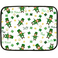 St Patricks Day Pattern Double Sided Fleece Blanket (mini)  by Valentinaart