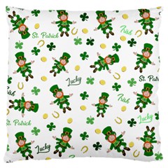 St Patricks Day Pattern Large Cushion Case (one Side) by Valentinaart