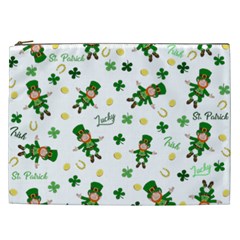 St Patricks Day Pattern Cosmetic Bag (xxl)  by Valentinaart