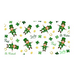 St Patricks Day Pattern Satin Wrap by Valentinaart