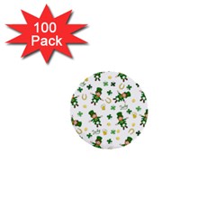 St Patricks Day Pattern 1  Mini Buttons (100 Pack)  by Valentinaart