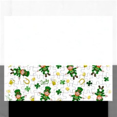 St Patricks Day Pattern Rectangular Jigsaw Puzzl by Valentinaart