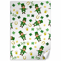 St Patricks Day Pattern Canvas 12  X 18   by Valentinaart