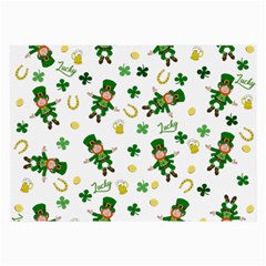 St Patricks Day Pattern Large Glasses Cloth by Valentinaart