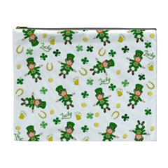 St Patricks Day Pattern Cosmetic Bag (xl) by Valentinaart