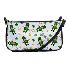 St Patricks Day Pattern Shoulder Clutch Bags by Valentinaart