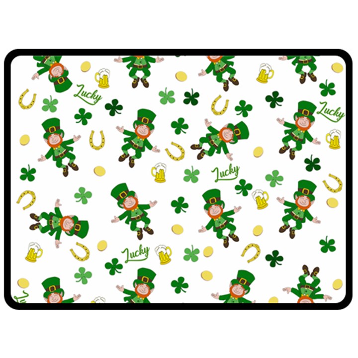 St Patricks day pattern Fleece Blanket (Large) 