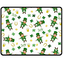 St Patricks Day Pattern Fleece Blanket (medium)  by Valentinaart