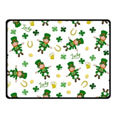 St Patricks Day Pattern Fleece Blanket (small) by Valentinaart