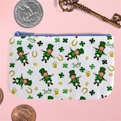 St Patricks Day Pattern Large Coin Purse by Valentinaart