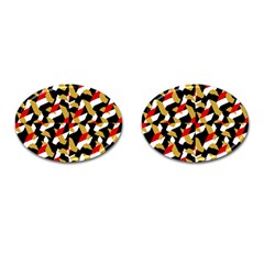 Colorful Abstract Pattern Cufflinks (oval) by dflcprints