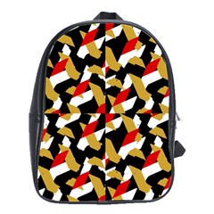 Colorful Abstract Pattern School Bag (large) by dflcprints