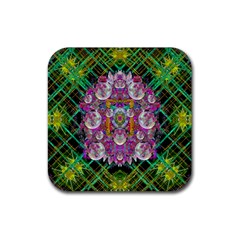 The Most Beautiful Planet Is Earth On The Sky Rubber Coaster (square)  by pepitasart