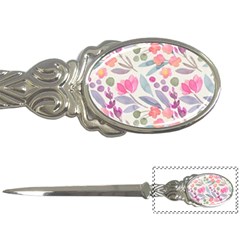 Purple And Pink Cute Floral Pattern Letter Openers by paulaoliveiradesign