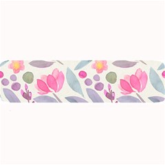 Purple And Pink Cute Floral Pattern Large Bar Mats by paulaoliveiradesign