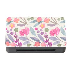 Purple And Pink Cute Floral Pattern Memory Card Reader With Cf by paulaoliveiradesign