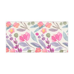 Purple And Pink Cute Floral Pattern Yoga Headband by paulaoliveiradesign