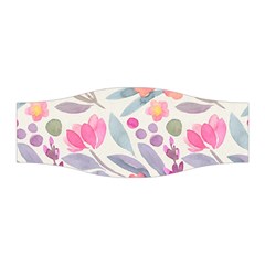 Purple And Pink Cute Floral Pattern Stretchable Headband by paulaoliveiradesign