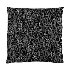 Elio s Shirt Faces In White Outlines On Black Crying Scene Standard Cushion Case (one Side) by PodArtist