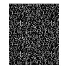 Elio s Shirt Faces In White Outlines On Black Crying Scene Shower Curtain 60  X 72  (medium)  by PodArtist