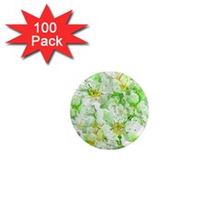 Light Floral Collage  1  Mini Magnets (100 Pack)  by dflcprints