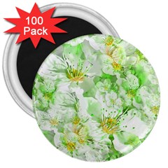 Light Floral Collage  3  Magnets (100 Pack) by dflcprints