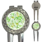 Light Floral Collage  3-in-1 Golf Divots Front