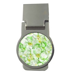 Light Floral Collage  Money Clips (round)  by dflcprints