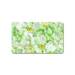 Light Floral Collage  Magnet (name Card) by dflcprints