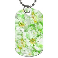 Light Floral Collage  Dog Tag (two Sides) by dflcprints